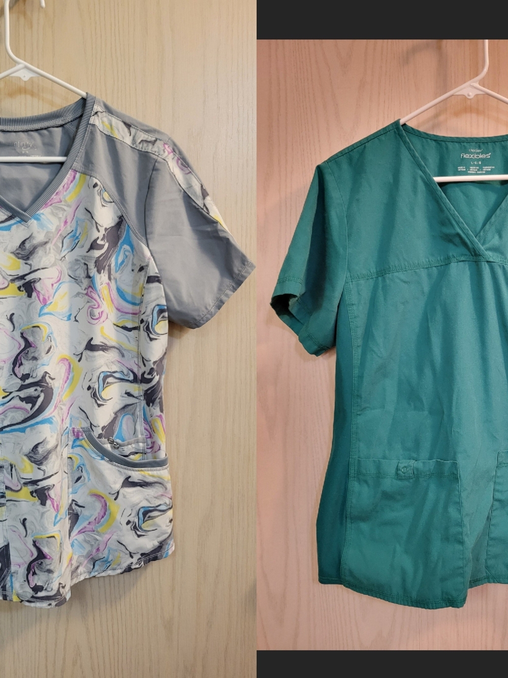 2 Cherokee scrub tops, women's size Large